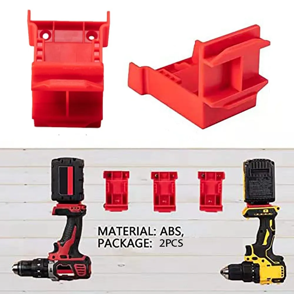 

Battery Rack Bracket Box Power Battery Mount Hanger Stand Two-in-one Holder For Dewalt Milwaukee 18V 20V Bracket Fixing Seat