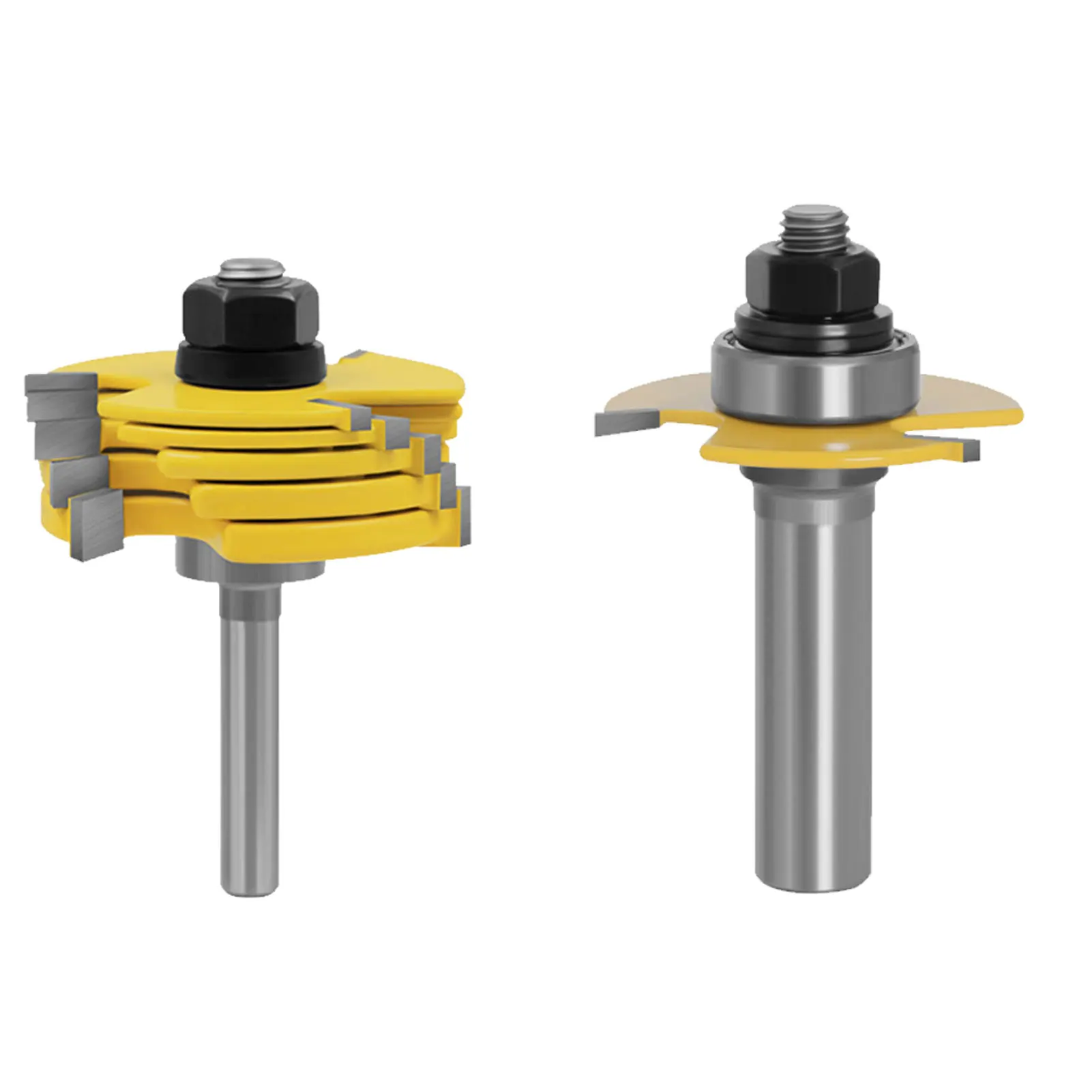 

2pcs Tongue Groove Removable T Shape Adjustable Window Carbide Tipped Versatile Easy Use Wood Milling Cutter Durable Sturdy Door
