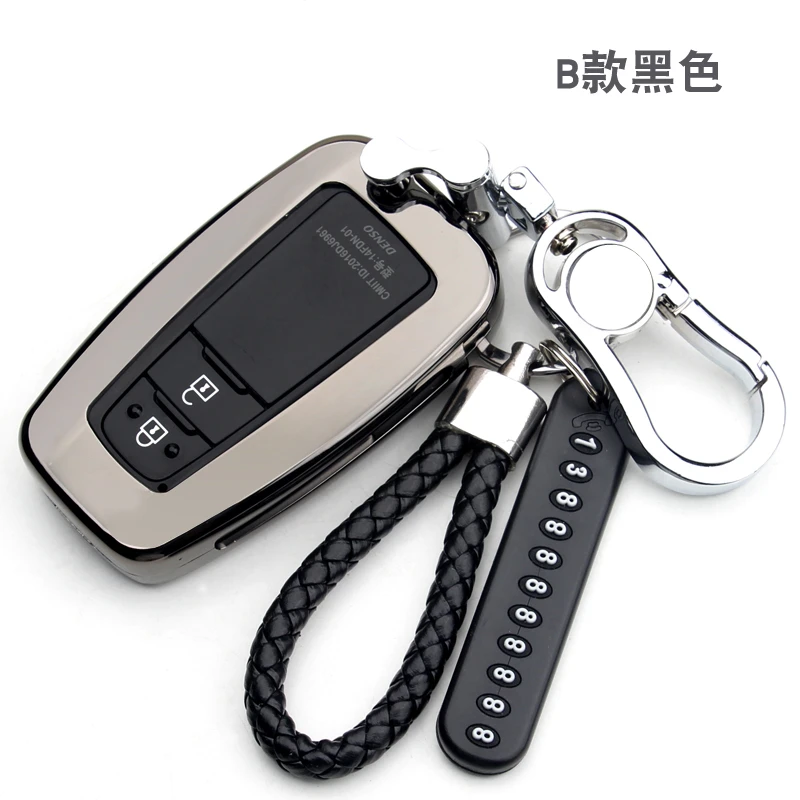 

High Quality Galvanized alloy Car Key Case Full Cover For Toyota Prius Camry Corolla C-HR CHR RAV4 Prado Accessories Keychain