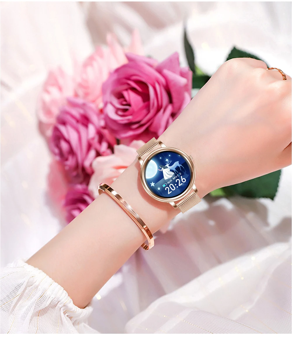 

Fitness Tracker IP67 Waterproof Smart Watch Full-screen Touch Smart Bracelet for Heart Rate Custom Dial for Android and Ios