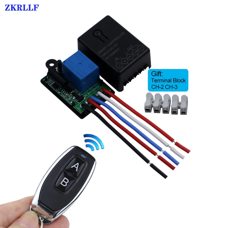 

433MHz universal Radio frequency wireless remote control switch DC 12V 1 Channel Receiver Module Electronic Garage Lock Door DIY