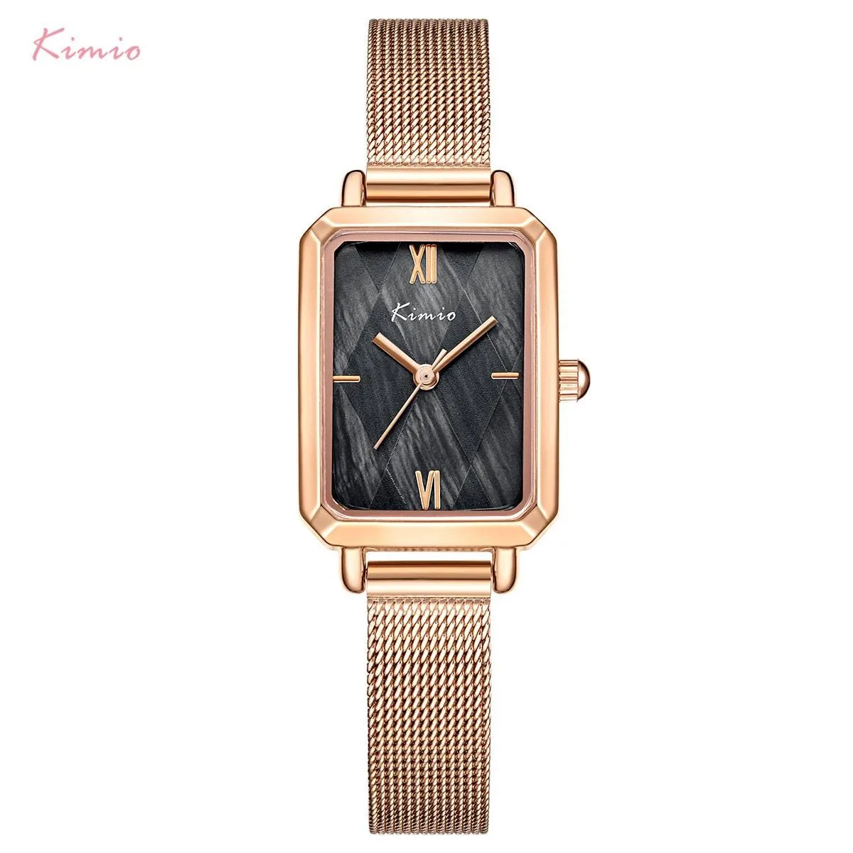 Часы женские наручные стильные прямоугольные Kimio Bangle K6479S-CZ1RRH - купить по выгодной