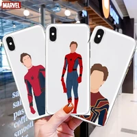 spiderman tom holland transparent phone case for xiaomi redmi 11lite ultra 10x 9 8a 7 6 a pro t 5g k40 anime protect cover silic