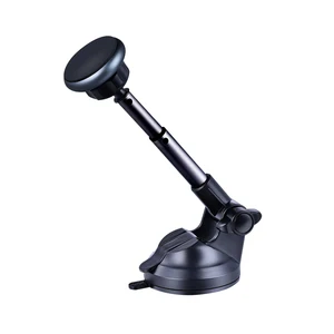 metal adjustable car phone holder universal dashboard suction cup magnetic telescopic mount rotation strong wide compatible free global shipping