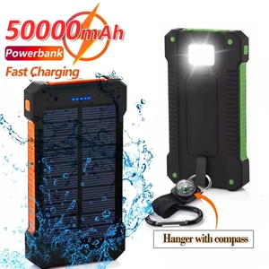 solor 50000mah power bank portable phone digital display charger 2 usb outdoor travel powerbank for iphone samsung xiaomi free global shipping