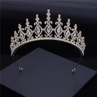 baroque vintage bride crown headbands for queen gorgeous crystal tiaras wedding hair jewelry bride accessories