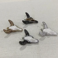 animal bull head shape pendant resin adhesive diamond necklace pendant for diy jewelry making personalized bracelet accessories