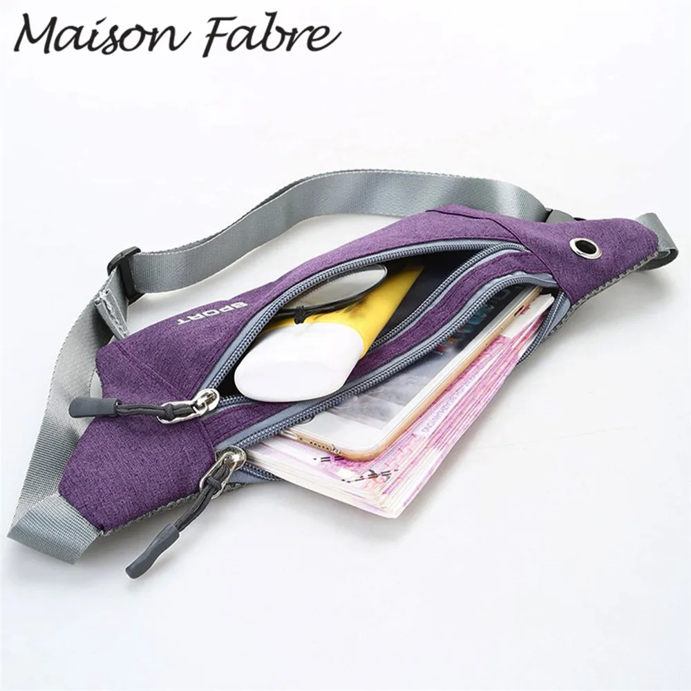 Женская тканевая поясная сумка на молнии с карманами для телефона плечо женщин