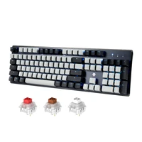 HEXGEARS GK715S Hot Swappable Mechanical Keyboard With Single Backlit 104 Key Waterproof PBT Keycaps Gaming Keyboard For Win Mac