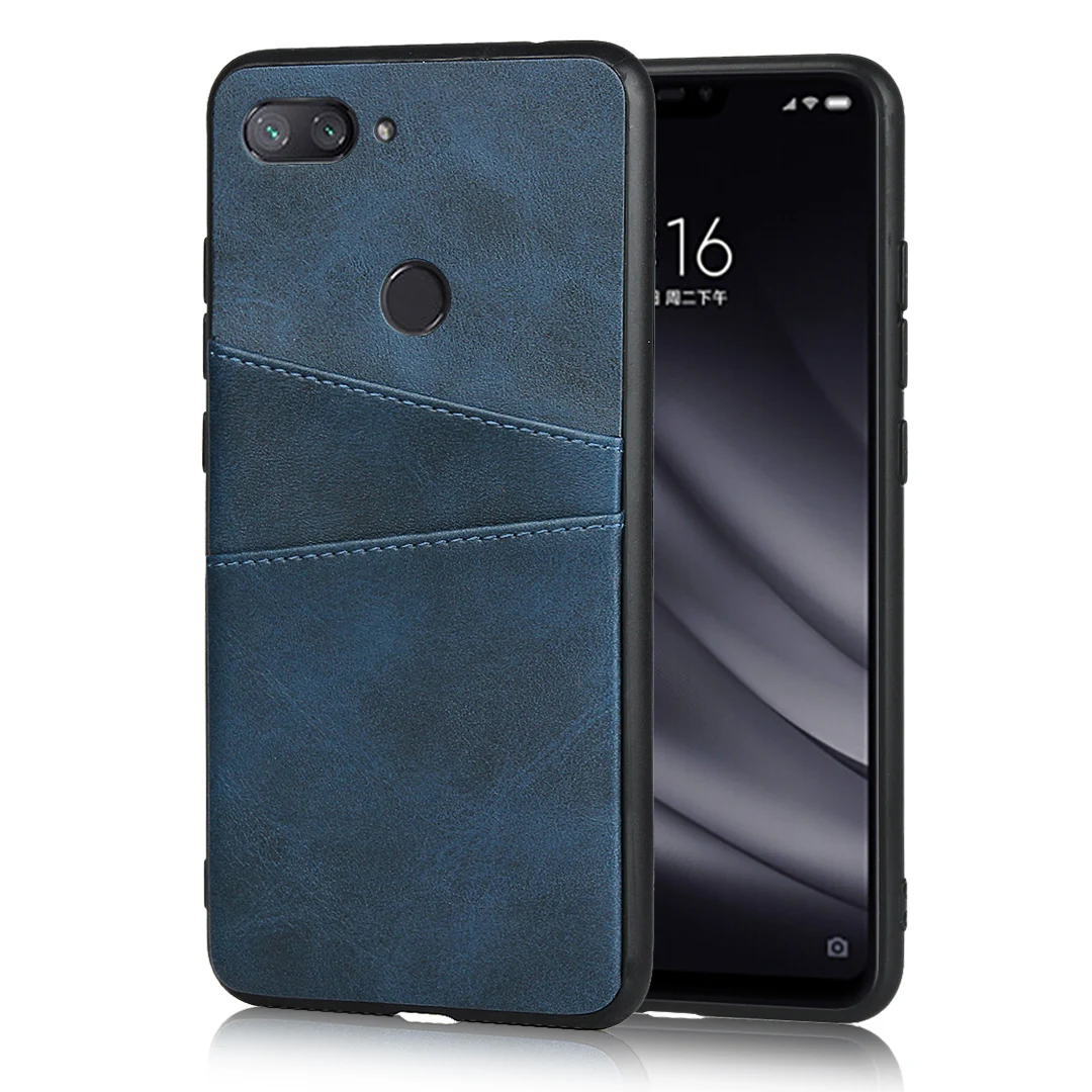 Кожаный чехол для huawei P Smart 2019/Y9 Prime 2019 твердый задний держатель карт защитный