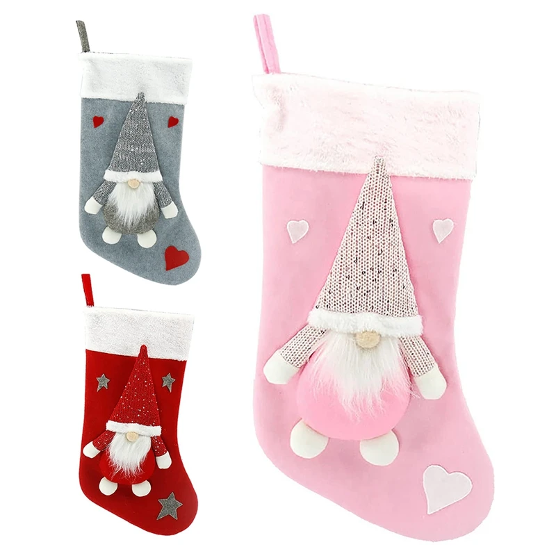 

Рождественские чулки с Санта-Клаусом, камином, дневные рождественские конфетные подарочные носки, рождественские праздничные домашние укр...