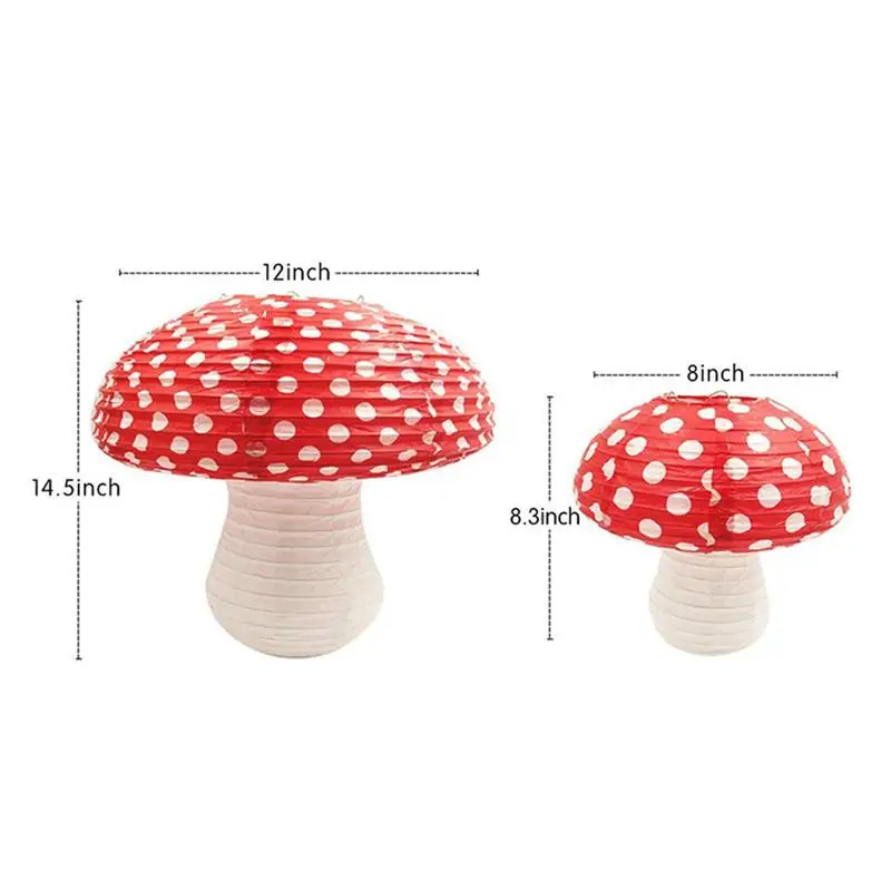

2 Pcs Mushroom Shape Lantern Decorative Hanging Lantern Party Layout Lanterns Kids Birthday Party Decorative Accessories