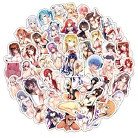 50pcs anime quadratic element girl stickers for notebooks stationery cute sexy sticker craft supplies scrapbooking material
