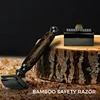 HAWARD Safety Razor for Men&Women,Fits All Double Edge Razor Blades,Eco Friendly Shaving Razor,Made Of Bamboo&Copper,Zero Waste 4