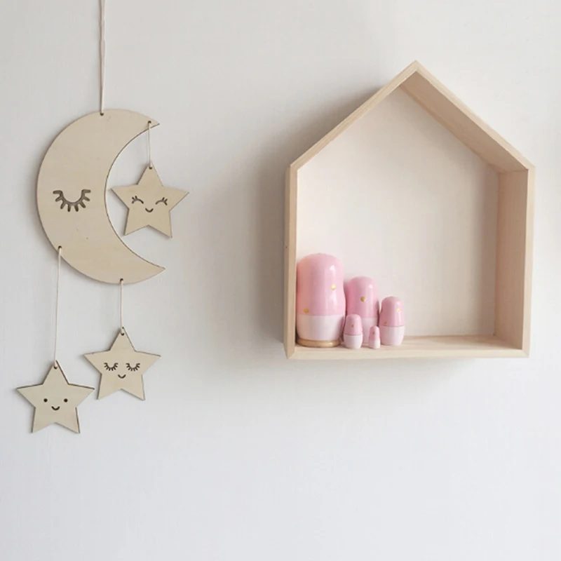 Северный стиль деревянных украшений бусины на стену с аксессуарами подвеской кистью для детской комнаты