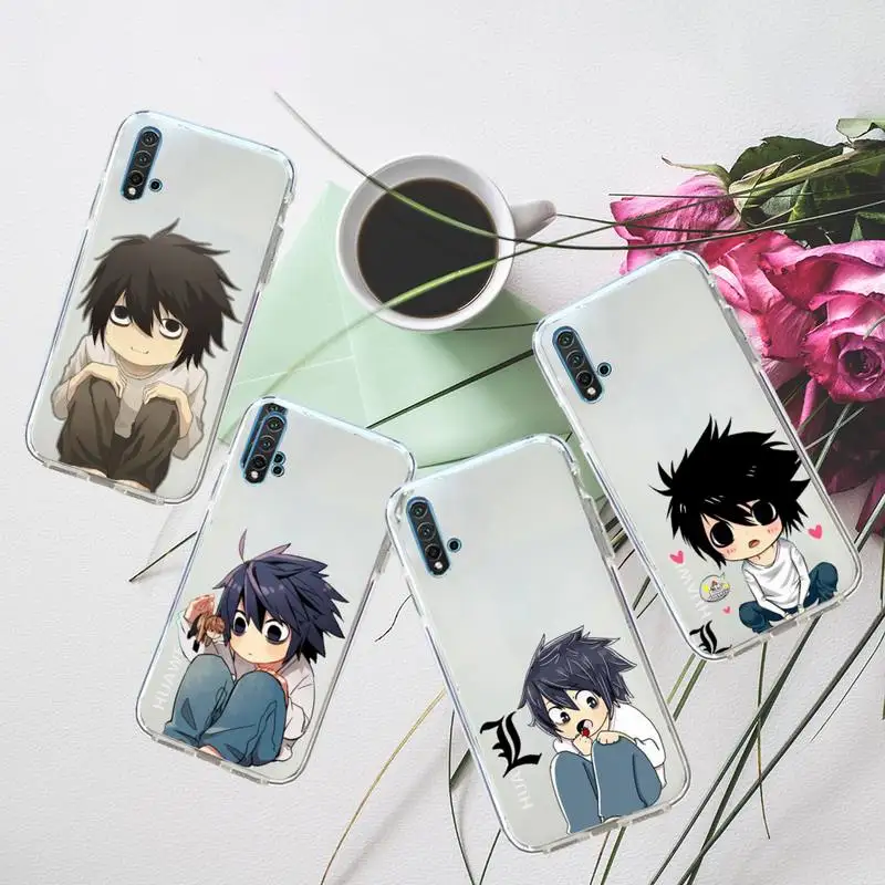 

Death Note japan anime Phone Case Transparent for Huawei honor P mate 40 20 30 10 50 i 9 x mate pro lite 8a