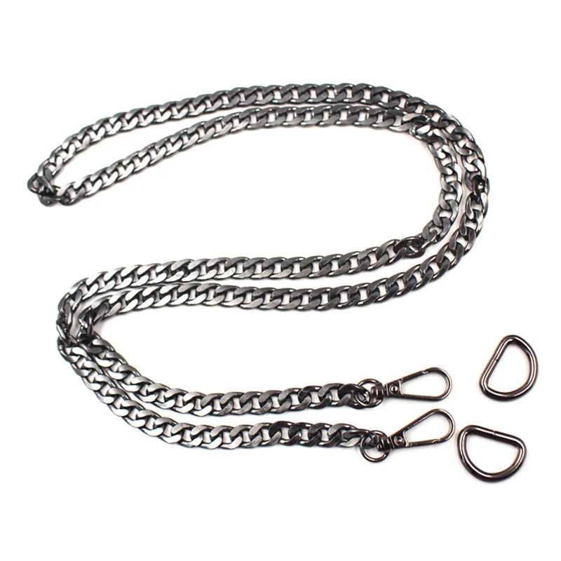 Модная длинная Сумочка с металлической цепочкой 120 см сменная ручка на ремне для