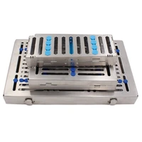 1pcs dental sterilization rack surgical autoclavable sterilization box dental cassette file burs disinfection tray dentist tools