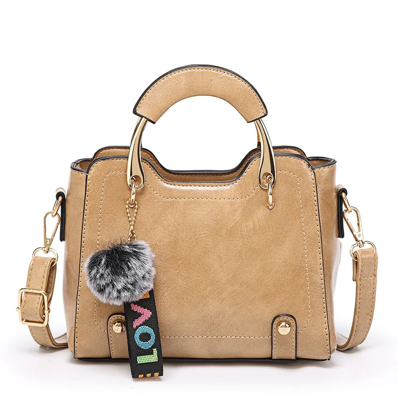 

Bag women 2020 new European and American hot models classic oil wax leather handbag shoulder diagonal all-match