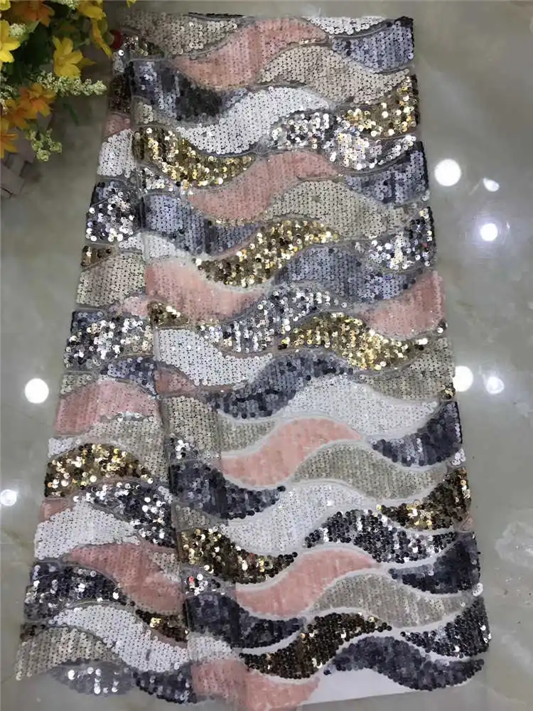 Фабричное предложение 2019 новейшая кружевная ткань африканский тюль кружева sequince