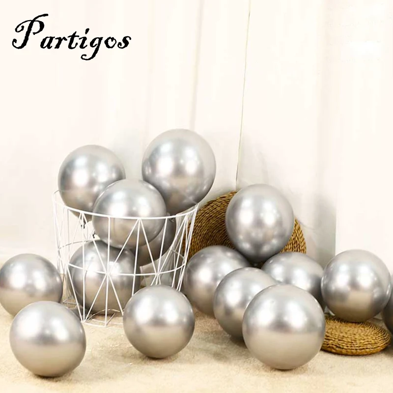 100/200 шт 5/10 дюймов Новый хром шары из латекса цвета металлик надувные Globos