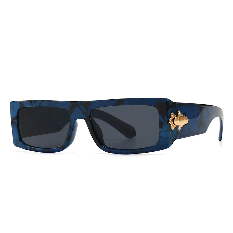 

Модные прямоугольные солнцезащитные очки в стиле ретро женские мужские роскошные брендовые дизайнерские маленькие очки с плоским верхом г...