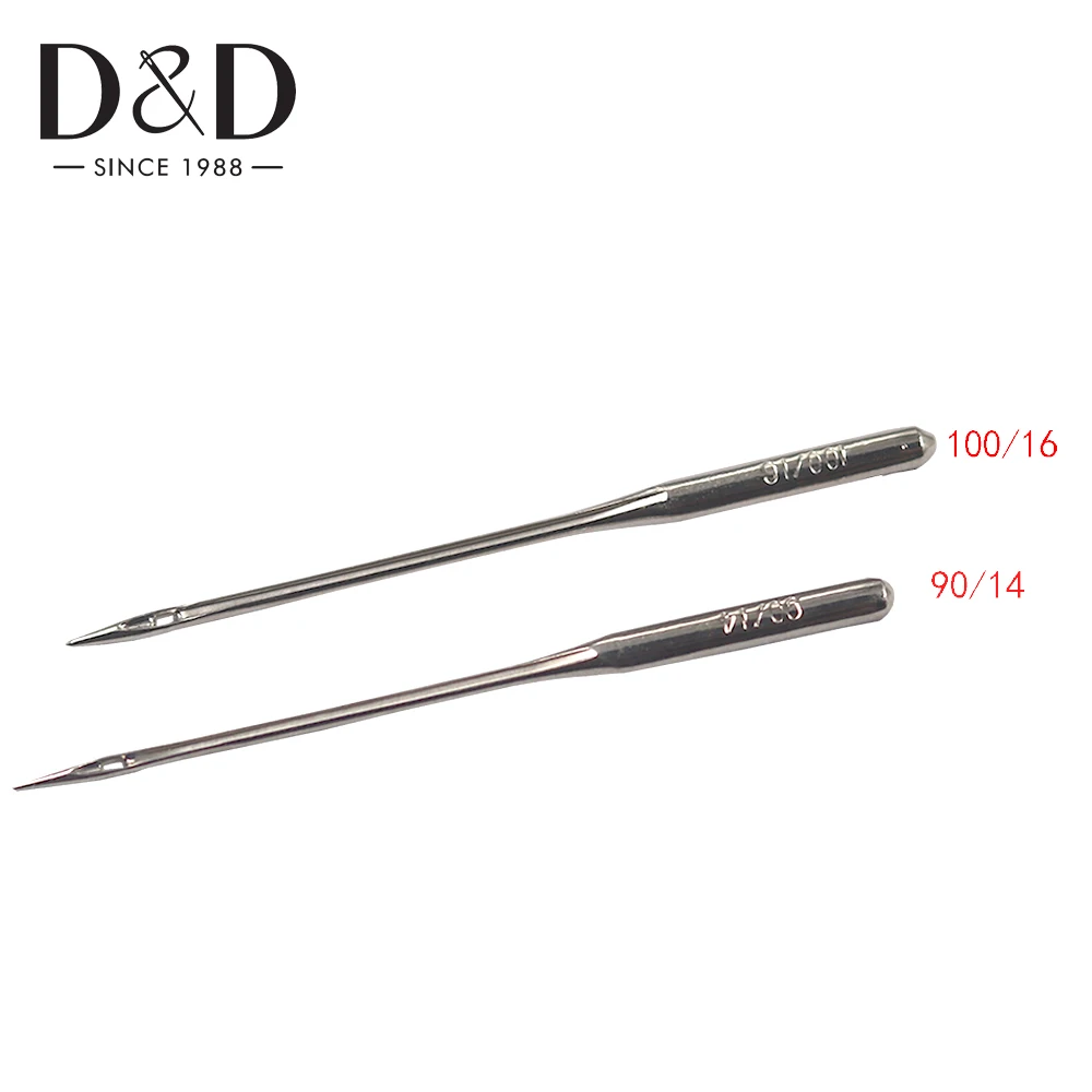 Серебристые иглы для швейной машины 5 шт. Ассорти Иглы бытовой 100/16 90/14 детали