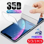 531 шт. мягкий на весь экран для iphone x, xr xs 11 pro max SE гидрогель пленка 6 7 8 plus защита для экрана телефона не ударопрочное защитное стекло