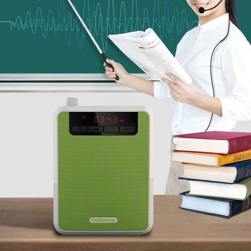 K300 мегафон портативный 5 Вт FM Запись усилитель голоса микрофон для учителя