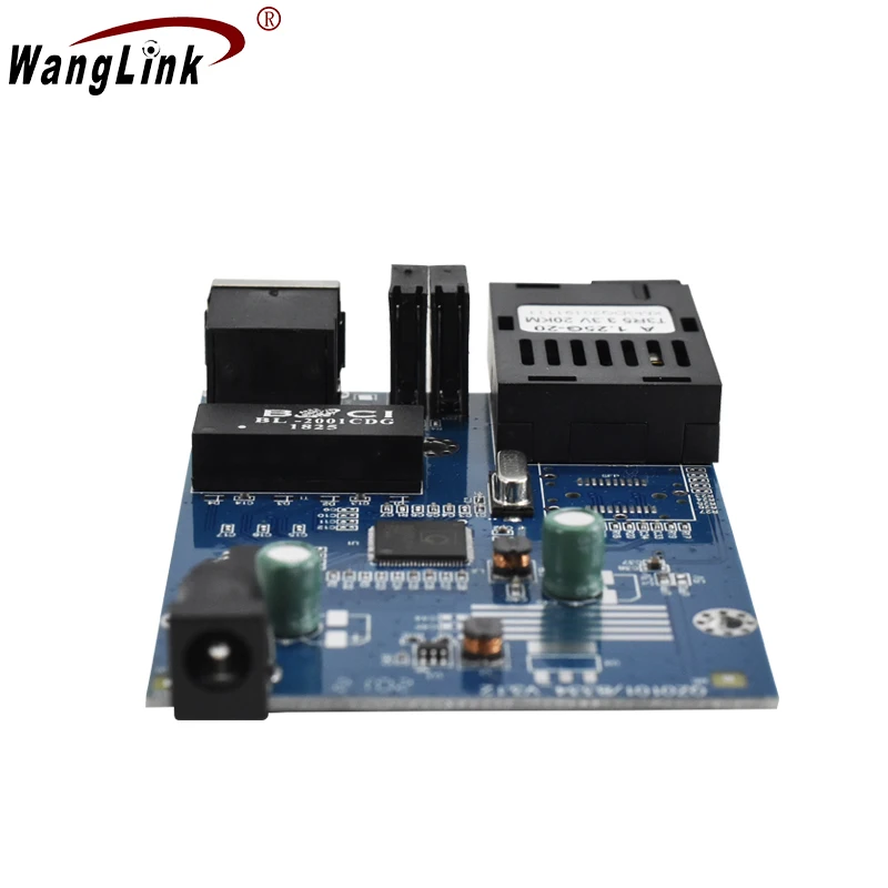 Wanglink pcba ethernet Optical Fiber Media Converter Fiber Transceiver 1000M Full PCBA with Fiber module