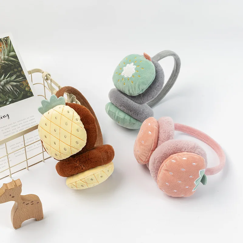 

Fruit Rabbit Ear Cover Headband Earmuff Women Men Winter Warm Plush Comfortable Unisex Earmuffs Sweet Colorful Ear Warmers