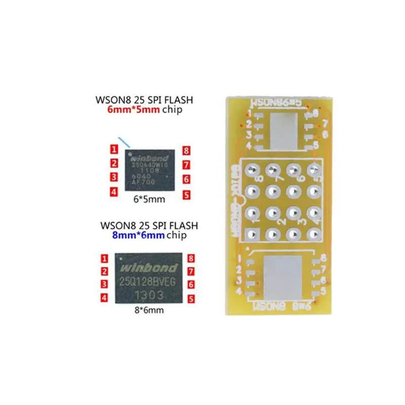 Плата адаптера WSON8 К DIP8 1 шт. плата QFN8/DFN8 и WSON8/MLF8 Socket 4XFB|Запчасти фильтров для воды| |