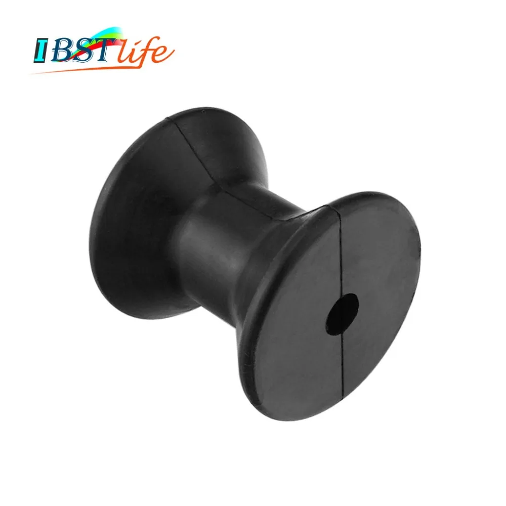 

High Quality Anti-UV 3 Inch Mounting Width Boat trailer Bow Stop Roller Black Rubber Spool Boat Yacht Accessories