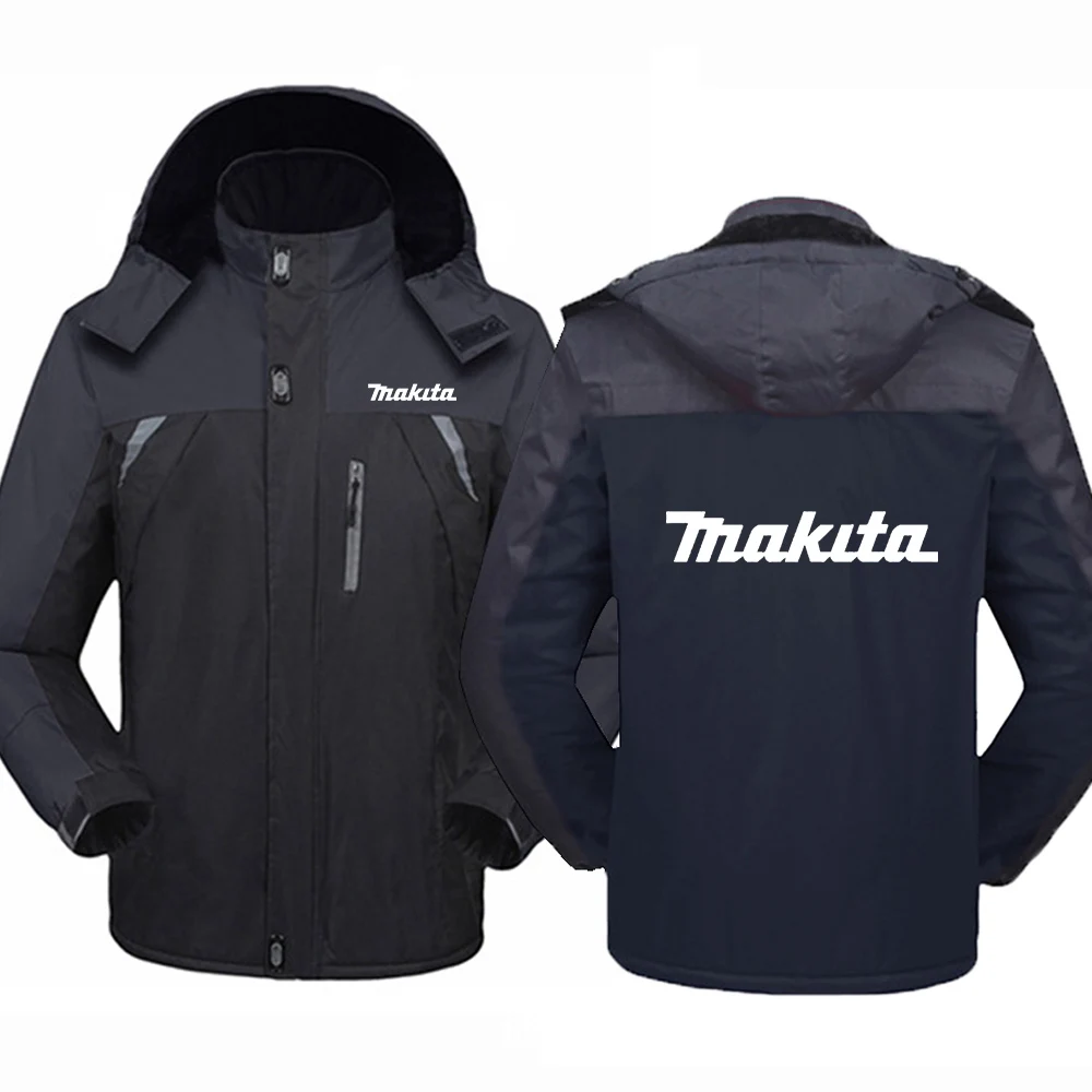 

Men 2021 Makita Logo Jacket Thicken Outdoor Cold-Proof Windbreaker Coats Waterproof Mountaineering Hoodies Clothing