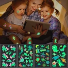 1 место по объему запаса детской светящиеся временные наклейки Водонепроницаемый дети бабочка Акула руки светящиеся с рисунком тату из мультфильма, фестиваль Хэллоуин Вечерние