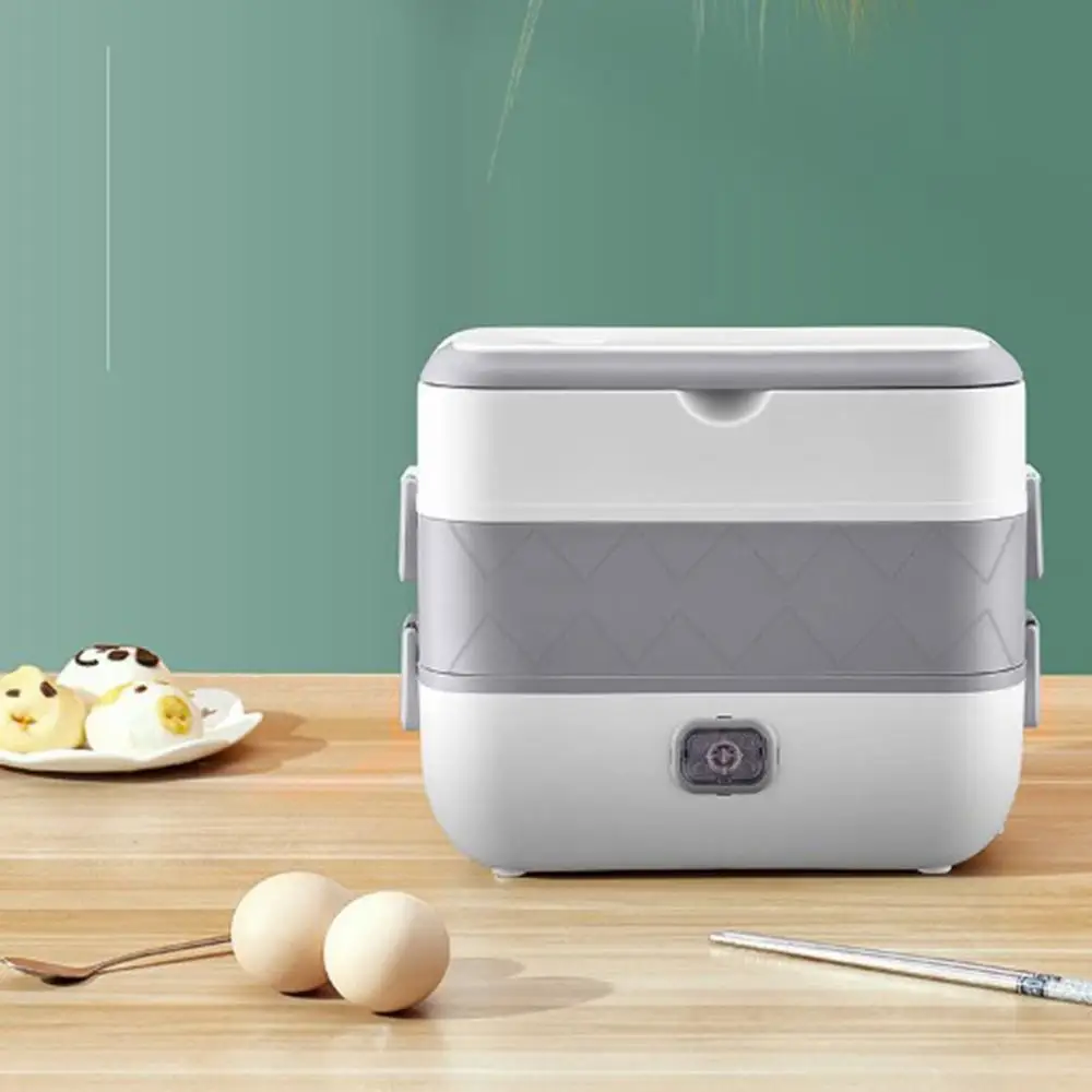 

Electric Lunch Boxes For Food Container 110v 220v 2 Layers 4 Cups Portable Food Steamer Cooking Container Meal Lunch Box Warmer
