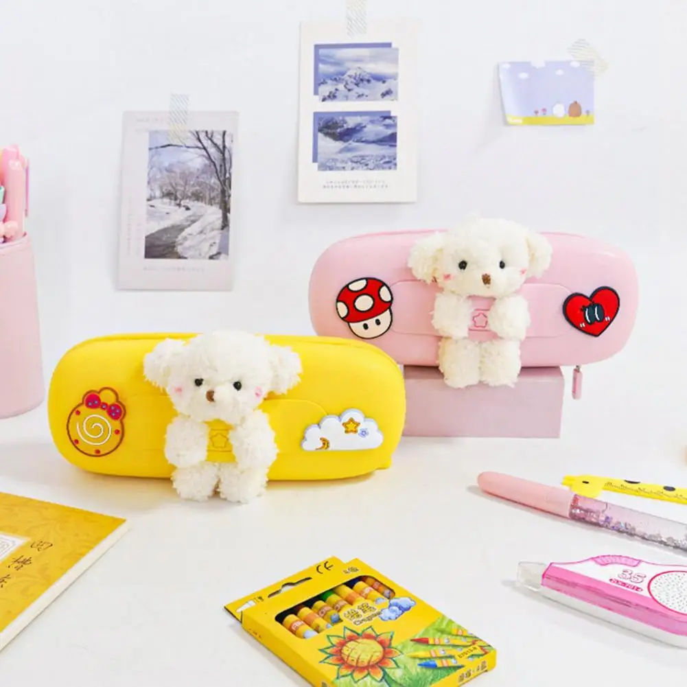 

Милый школьный пенал для подростков, легко носить с собой, держатель для карандашей, милый для детей
