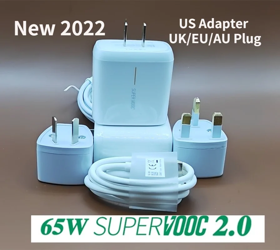

65W Supervooc 2.0 EU/US/UK/AU Fast Charger US Superdart Charger for OPPO Find X2 Pro Reno 3 4 5 5G Pro Ace 2 X20 Pro Realme X50