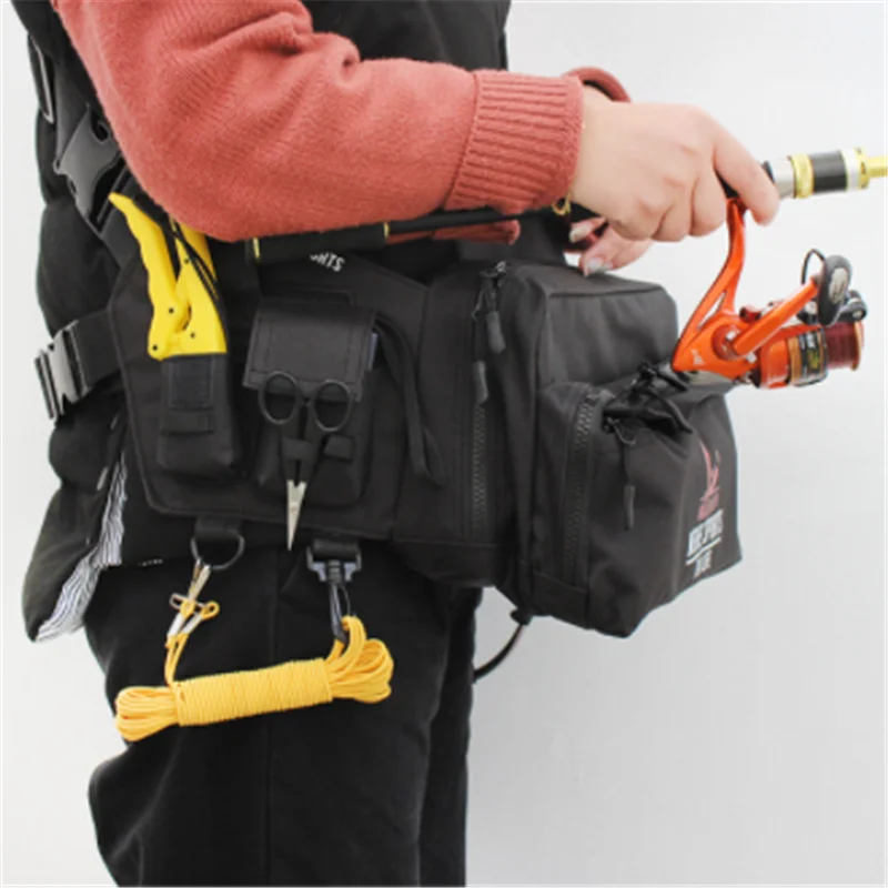 Трехслойная прочная нейлоновая Рыболовная Сумка поясная сумка мессенджер