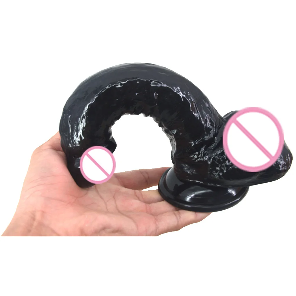 Большой длинный фаллоимитатор без вибратора на присоске большой женский