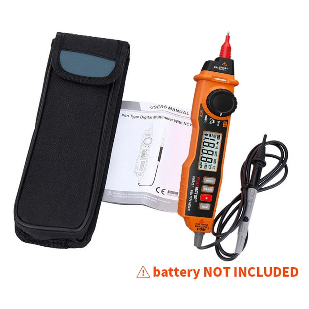 

PEAKMETER MS8211 Digital Multimeter 2000 Counts Pen Type with Non Contact ACV/DCV Electric Handheld Tester