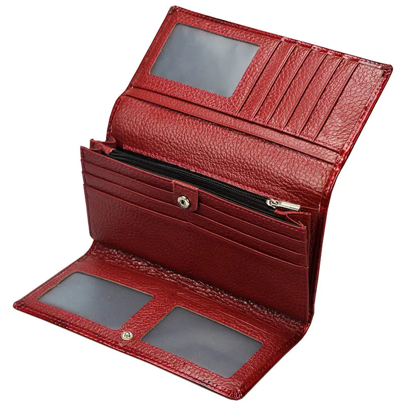 Женские кошельки женские из лакированной кожи Дизайнерские Длинные для монет с