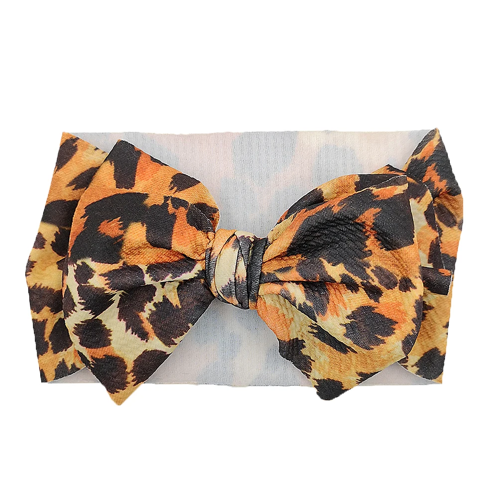 

20 Pcs/lot Prints Floral Headband Plaid Leopard Headwrap 0-5T Bowknot Toddler Hair Bands Handmade Hair Accessories