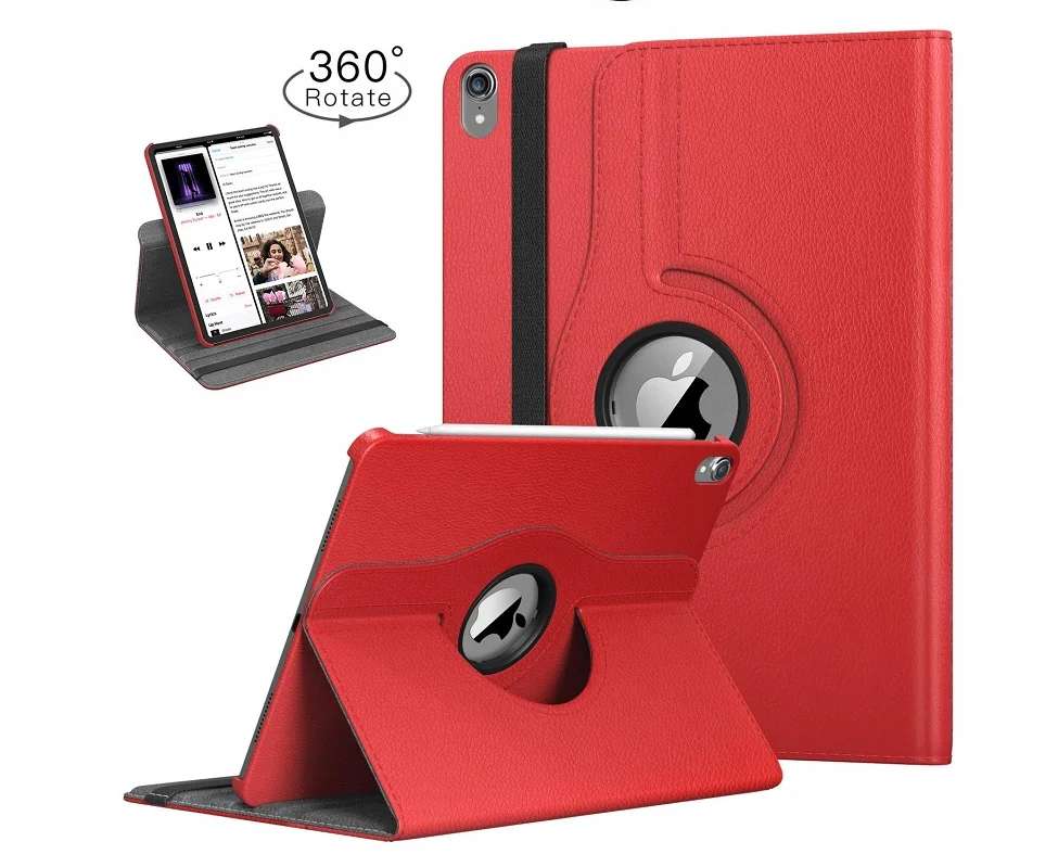 Кожаный умный чехол с поворотом на 360 градусов для Apple iPad Pro 11 2018 A2013 A80 a1989 A1934