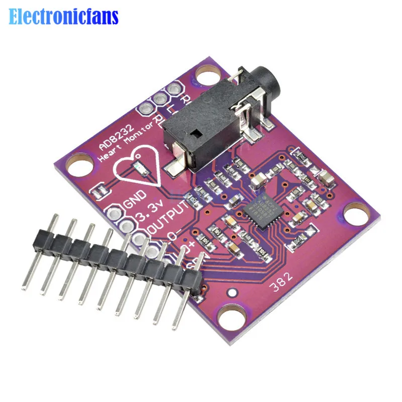 AD8232 однопроводный монитор сердечного ритма Электронная печатная плата