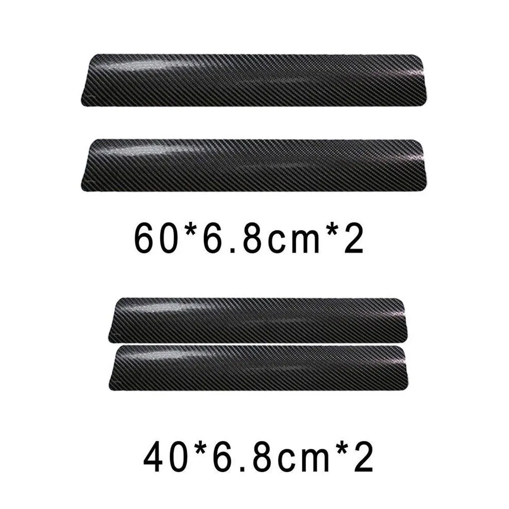 Новинка 4 шт. 3D наклейка из углеродного волокна защита от царапин автомобильные