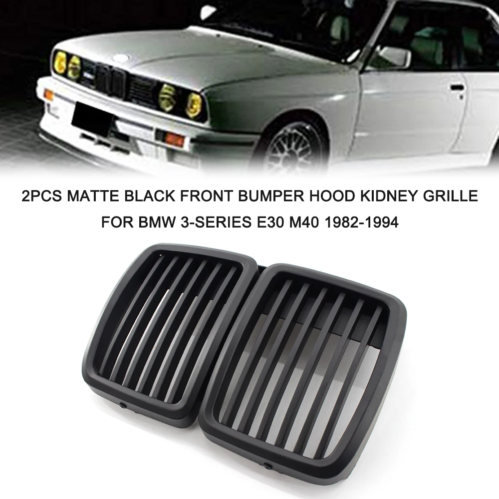 Передний бампер для BMW 3 Series E30 M40 1982 1994 2 шт.|Гоночные решетки| |