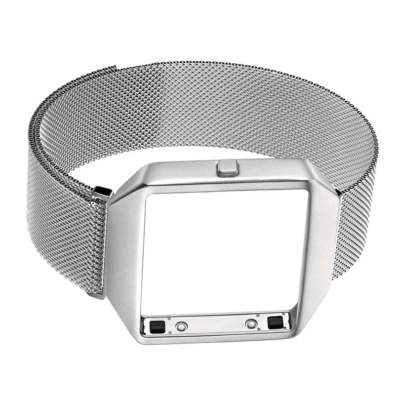 Ремешок для часов Fitbit Blaze Metal Character and Picture Frame Milan Nice ремешок Nizza netic Sucker серебристая