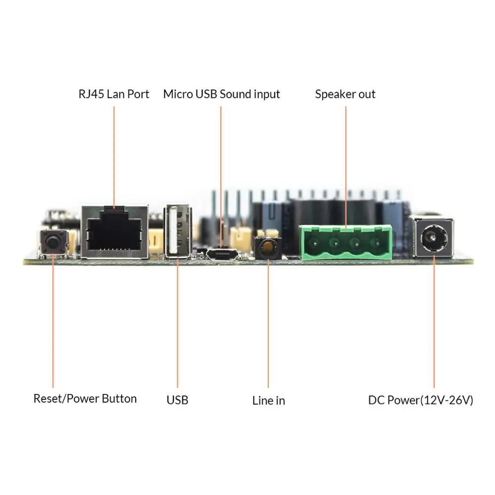 Up2Stream Amp Mono WiFi и Bluetooth 5 0 моно усилитель плата 100 Вт DC 12 24 В мультирум аудио с Spotify