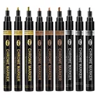 3 шт.лот золотистые Серебристые зеркальные маркеры, художественные краски, канцелярские принадлежности, ручки для рукоделия, модель из эпоксидной смолы, украшение для стекла и керамики